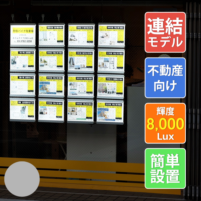 不動産用LEDパネル B4サイズ｜LED看板の激安通販カードローナ